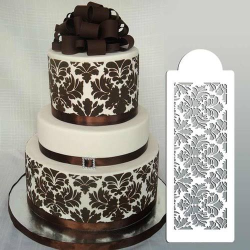 Damask Cake Stencil Medium