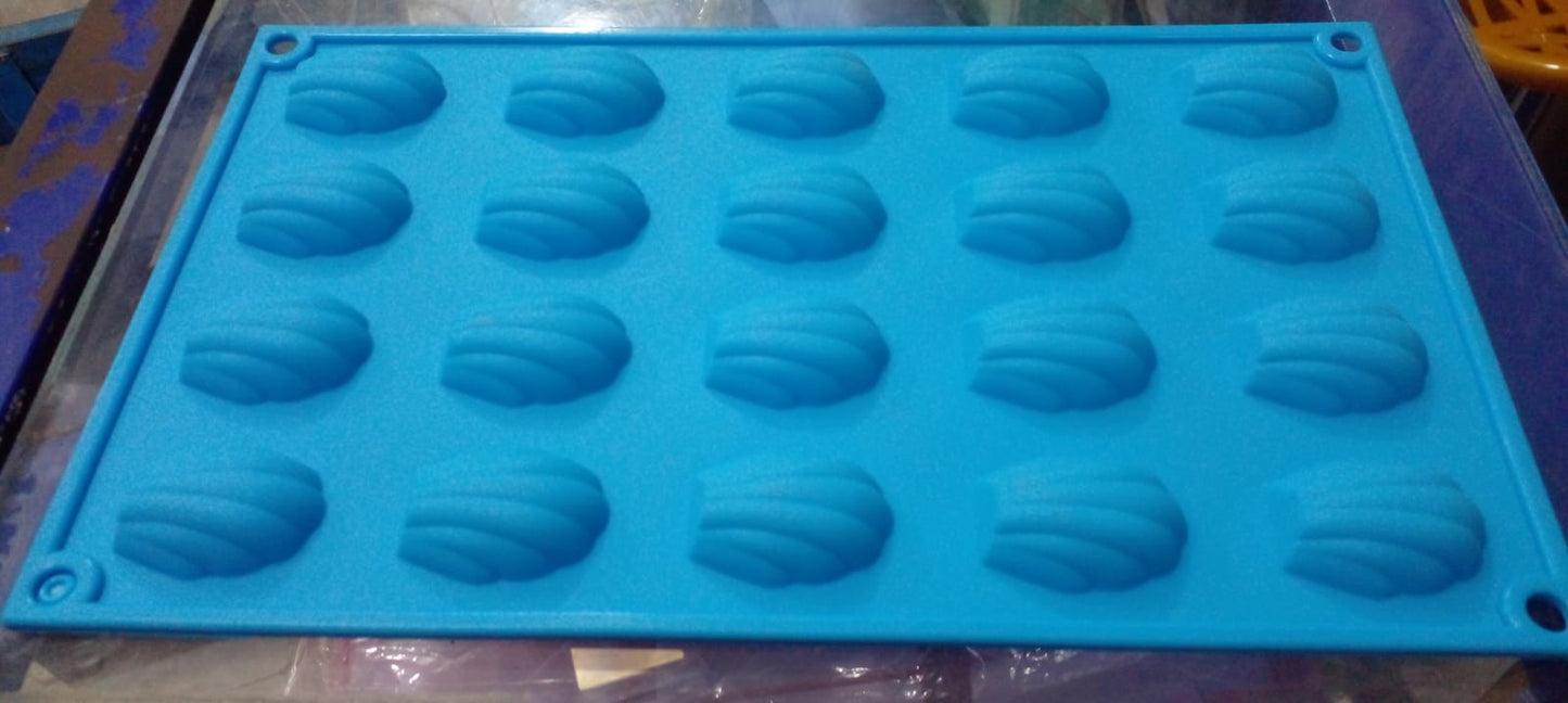 20 Cavity Madeleines Silicon Mold Tray