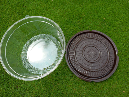Brown Base Disposable Round Cake Clear Box