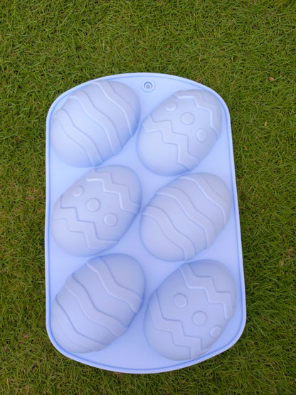 Easter Egg Silicon Mold Tray 6 Cavity size 10" x 7"