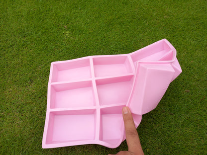 Rectangle Cake Silicon Mold Tray 9 Cavity size 11" x 7.5"