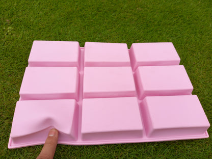 Rectangle Cake Silicon Mold Tray 9 Cavity size 11" x 7.5"