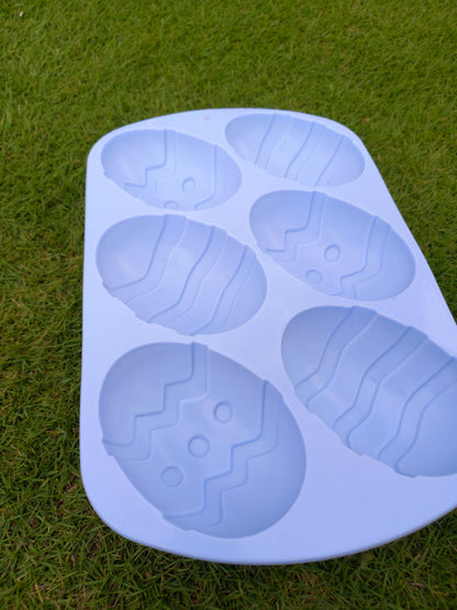 Easter Egg Silicon Mold Tray 6 Cavity size 10" x 7"