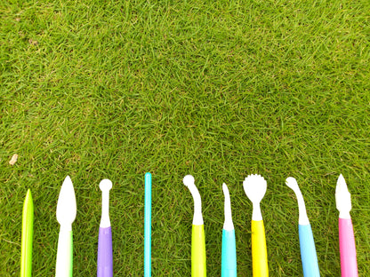 New Fondant Tools Set with Wheel Tool Multicolor 9pcs