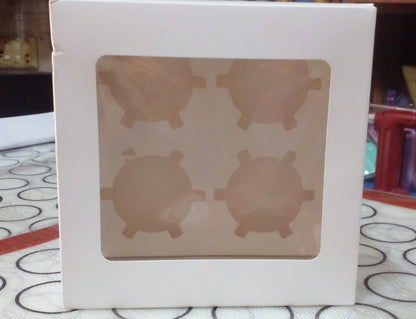 New Imported 4 Cupcake Box