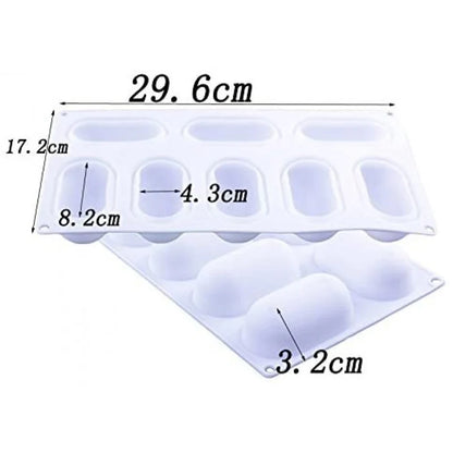 8 CAVITY PILLOW GLAZE SILICON SOAP MOLD TRAY