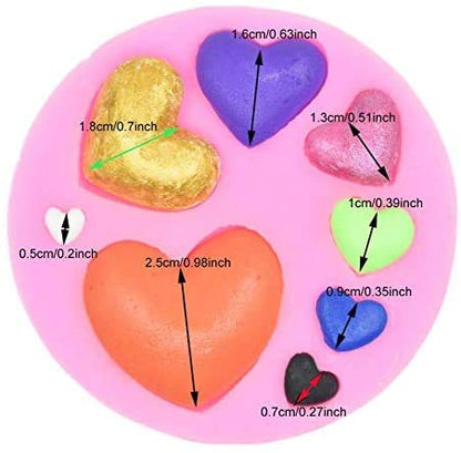 Silicon Mixed Size Heart Shape Fondant Chocolate Mold