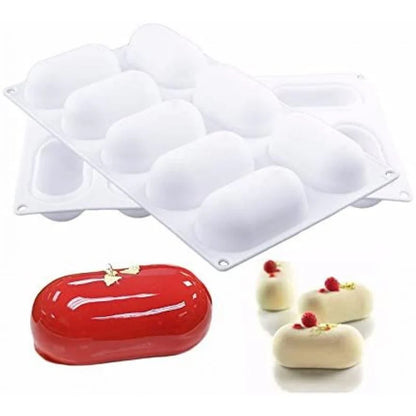 8 CAVITY PILLOW GLAZE SILICON SOAP MOLD TRAY