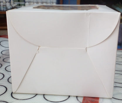 New Imported Window Card Cake Box 6 x 6 x 5 "