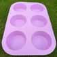 6 Cavity Silicon Cupcake Tray 2.2″ Bottom