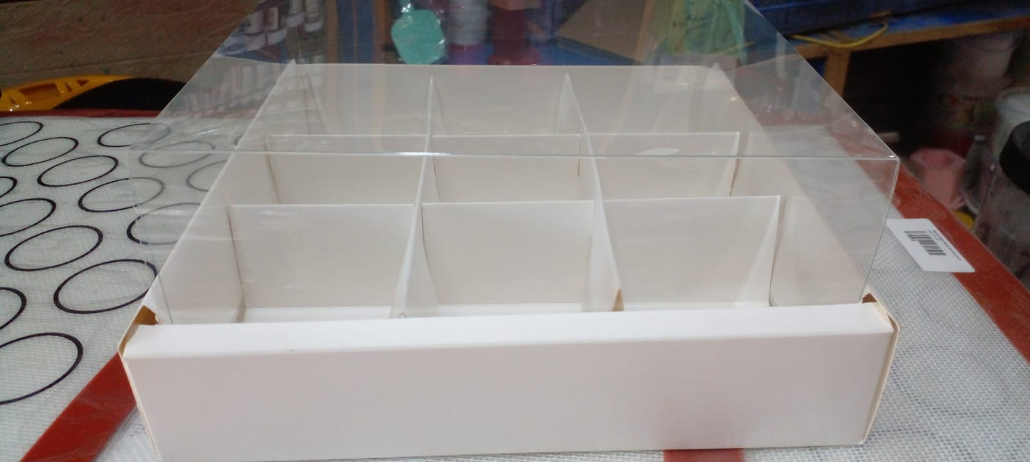 New Imported  Brownie Box 9 Cavity Card Material size 9.5" X 9.5" x 2"