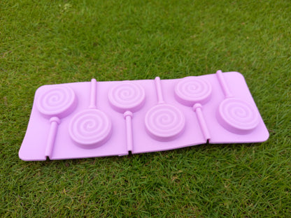 Swirl Candy Lollipop Silicon Mold size 9.5" x 3.8"