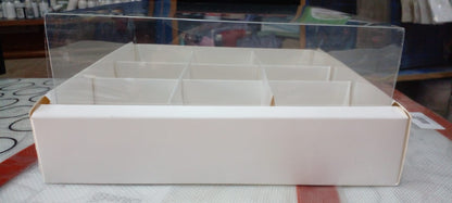 New Imported  Brownie Box 9 Cavity Card Material size 9.5" X 9.5" x 2"