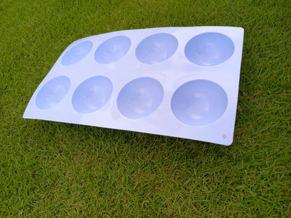 8 CAVITY SEMI SPHERE SILICON MOLD TRAY