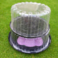 Black Disposable Transparent Cake Box 9' Height 6"