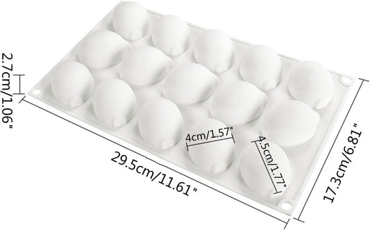 Silicon 3D Lemon Mold 15 Cavity