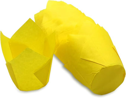 Yellow Tulip Muffin Liners 200Pcs Pack 16x16cm