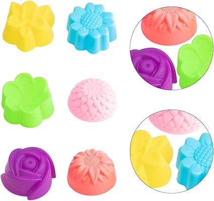 Multi Flower Silicon Cupcake 12pcs Set