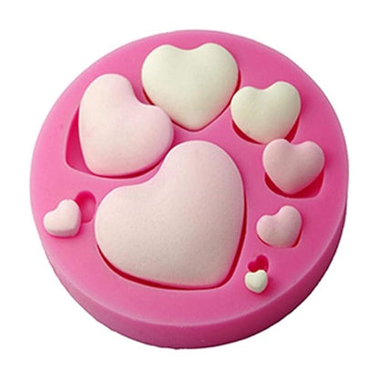 Silicon Mixed Size Heart Shape Fondant Chocolate Mold