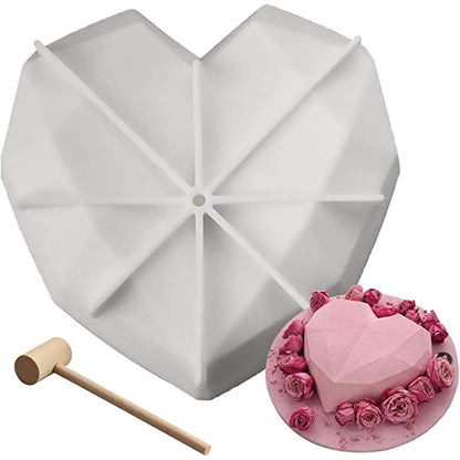 Silicon 3D Heart Pinata Cake Mold