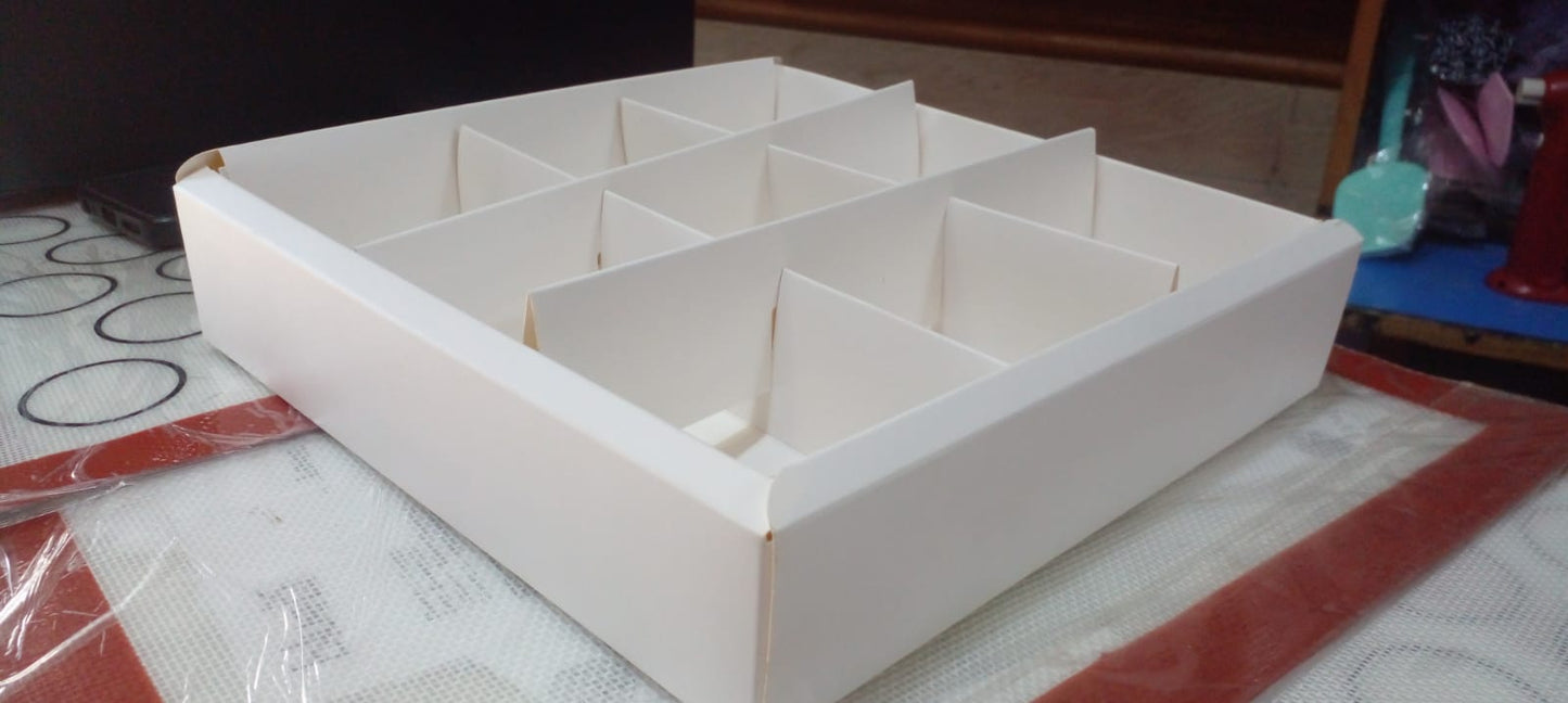 New Imported  Brownie Box 9 Cavity Card Material size 9.5" X 9.5" x 2"