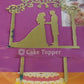 Acrylic Golden Frame Couple Cake topper