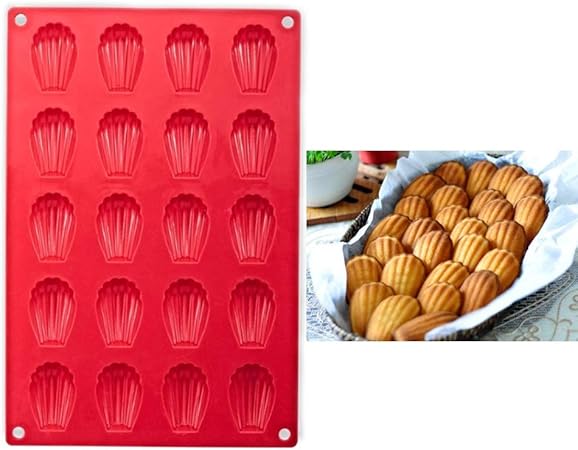 20 Cavity Madeleines Silicon Mold Tray