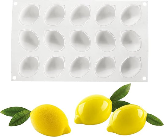 Silicon 3D Lemon Mold 15 Cavity