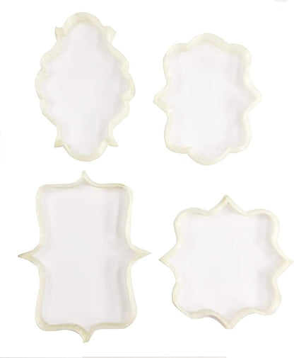Vintage Plaque Cookie Frame Cutter 4pcs Set