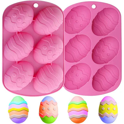 Easter Egg Silicon Mold Tray 6 Cavity size 10" x 7"