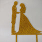 Acrylic Golden Couple Cake topper