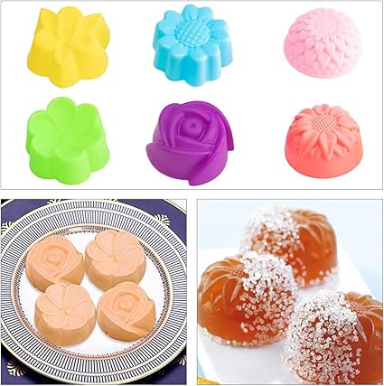 Multi Flower Silicon Cupcake 12pcs Set