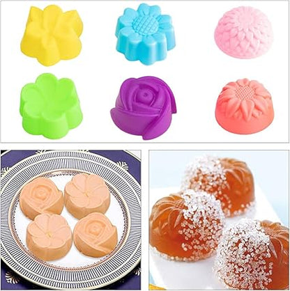 Multi Flower Silicon Cupcake 12pcs Set