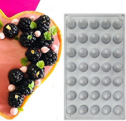 Commercial Silicon 35 Cavity 3D Raspberry Chocolate Mold