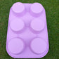 6 Cavity Silicon Cupcake Tray 2.2″ Bottom