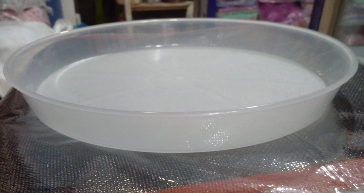 Plastic 3 Milk Cake Plate 8 Inches