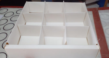 New Imported  Brownie Box 9 Cavity Card Material size 9.5" X 9.5" x 2"