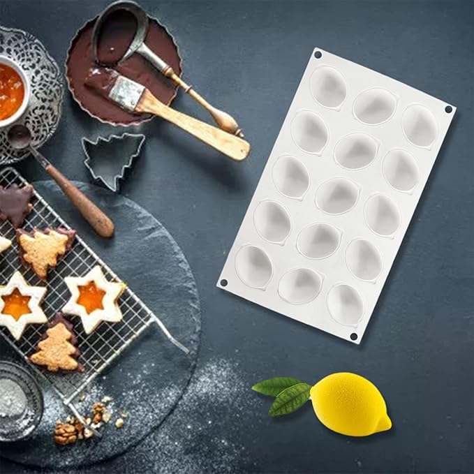 Silicon 3D Lemon Mold 15 Cavity