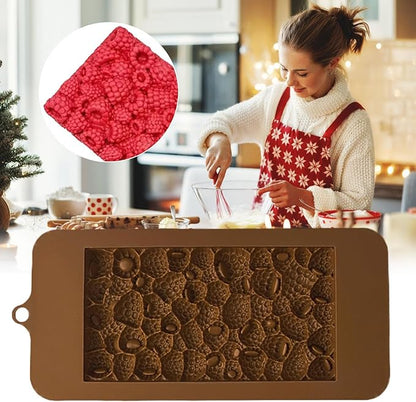 Silicon 3D Raspberry Chocolate Bar Mold