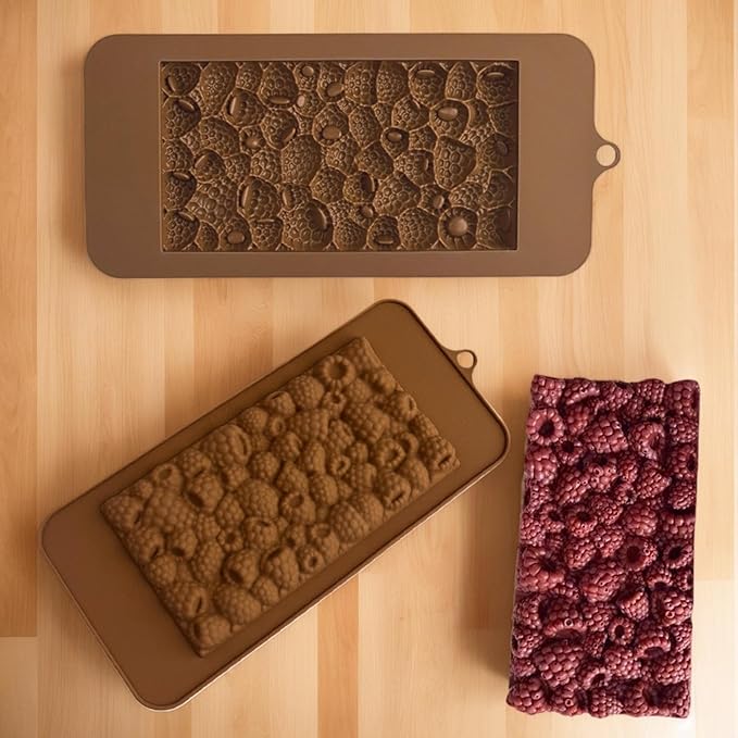 Silicon 3D Raspberry Chocolate Bar Mold