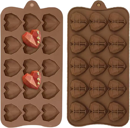Silicon 15 Cavity Mini Pinata Hearts Chocolate Mold