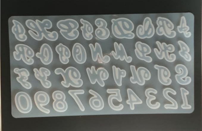 Silicon Epoxy Resin Small Alphabet Numbers Fondant Mold