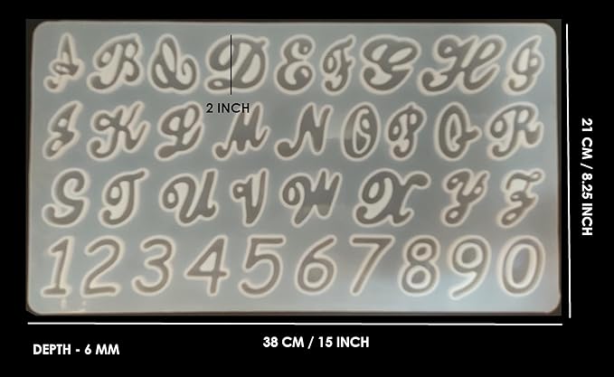 Silicon Epoxy Resin Small Alphabet Numbers Fondant Mold