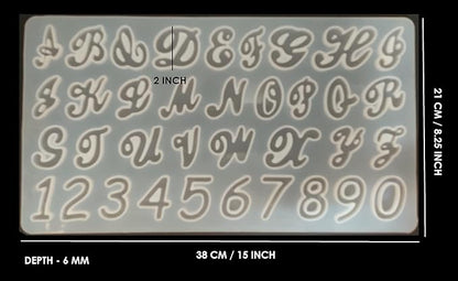 Silicon Epoxy Resin Small Alphabet Numbers Fondant Mold