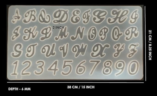 Silicon Epoxy Resin Small Alphabet Numbers Fondant Mold