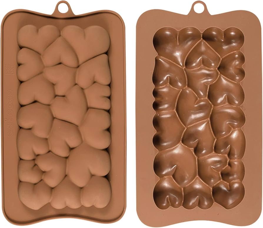 Silicon 3D Bubble Heart Chocolate Bar Mold