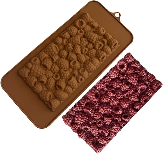 Silicon 3D Raspberry Chocolate Bar Mold