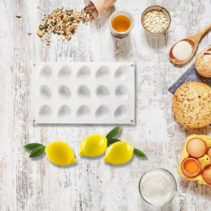 Silicon 3D Lemon Mold 15 Cavity