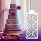 Damask Cake Stencil Medium