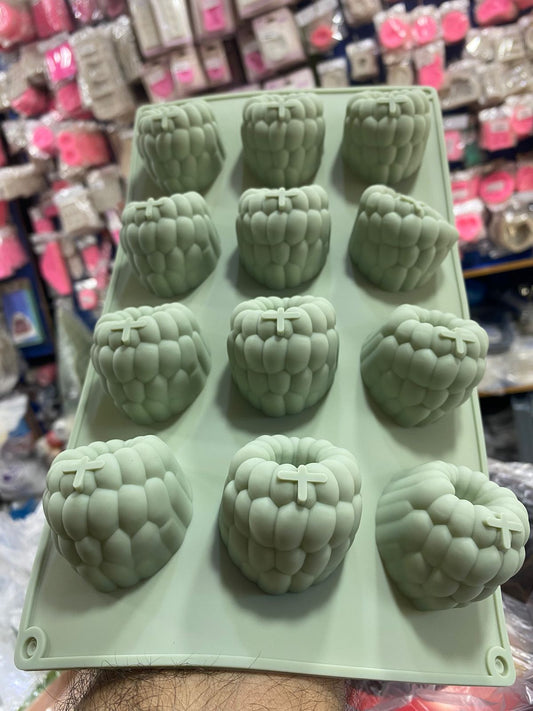 Silicon 12 Cavity Raspberry Mold